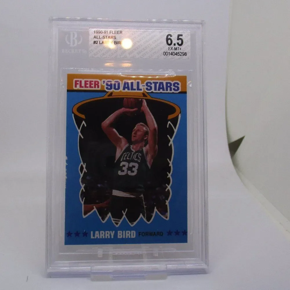 1990 Fleer All-Stars Larry Bird #2- BGS 6.5 EX-MT+ Boston Celtics